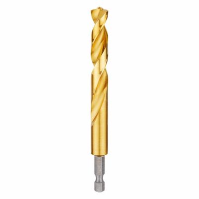 MILWAUKEE Hex Shank Drill Bit: 29/64", 135° Split Point, TiN-Coated HSS - Milwaukee Shockwave Impact Duty Drill Bits