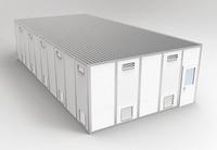 PORTA-FAB Modular Cleanroom: 40 ft x 20 ft x 10 ft, 800 sq ft Int Area, STC 31 (MPN 8CR2040). Key specifications — Brand: PORTA-FAB; Sound Transmission Coefficient: STC 31; Wall Material: Steel; Assembled: Unassembled.