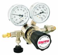 SMITH EQUIPMENT High Purity Gas Regulator: Single Stage, CGA 580 Inlet, 1/8" Tube Outlet, 15 psig (MPN 210-4109). Key specifications — Brand: SMITH EQUIPMENT; Manufacturer Part Number: 210-4109; Diaphragm Material: Stainless Steel; Outlet Connection: 1/8" Tube; Inlet Connection: CGA 580.