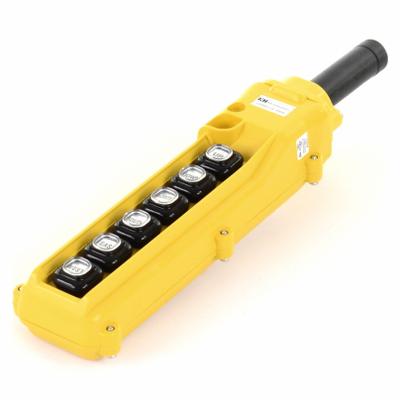 KH INDUSTRIES Pendant Control Station: (6) Push Buttons, 1NO, No Legend, NEMA 4/4X - Push-Button Pendants