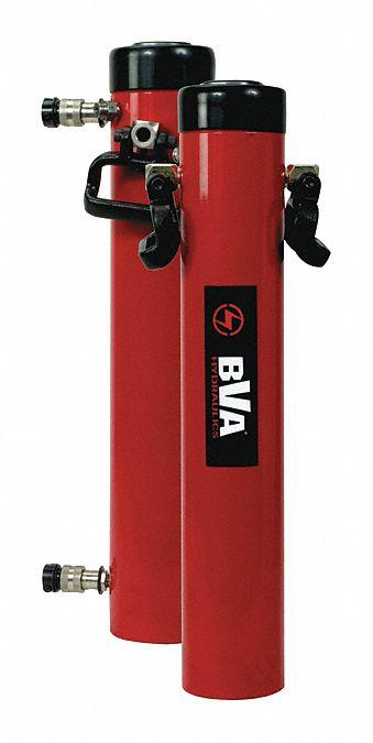 BVA HYDRAULICS Hydraulic Ram: Double Acting, 55 ton Nominal Capacity, 20 in Nominal Stroke Lg - General Purpose Rams