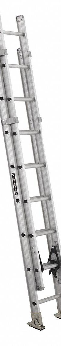 LOUISVILLE LADDER Extension Ladder: 16 ft Ladder Size, Aluminum, 375 lb Load Capacity, 38 lb Wt (MPN AE1216HD). Key specifications — Color: Silver; Brand: LOUISVILLE LADDER; Included Features: Mar-Resistant End Caps; Removable Fly: Fixed.