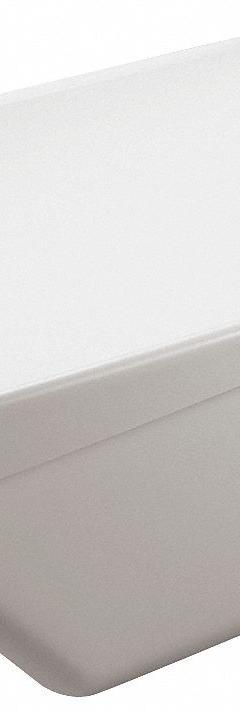 VIKAN Hopper Tub: 800 lb, 54 1/2 in L x 32 in W x 21 3/4 in H, White, Dump Tub (MPN 69015). Key specifications — Bin Color: White; Brand: VIKAN; Product Type: Angled Dump Tub.