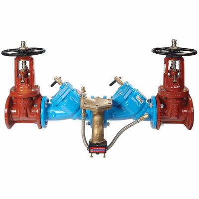 Watts Reduced Pressure Zone Assembly: LF909 Large, with Flood Detection Sensor - Watts RPZ Backflow Preventers