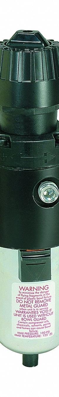 WILKERSON Filter/Regulator: 6 Series, 1/4 in NPT, 70 scfm, 5 micron, 0 psig to 125 psig, Zinc (MPN CB6-02-000). Key specifications — attr109419: WILKERSON; attr109429: Zinc; attr109463: Yes; attr109467: Nitrile; attr109468: 6.