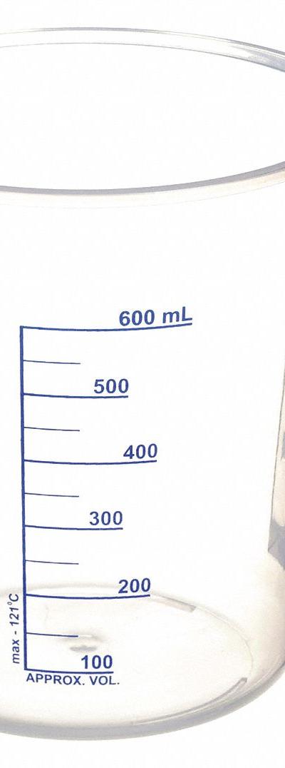 APPROVED VENDOR Beaker: Low Form with Handle - Low Form Plastic Beakers With Handles