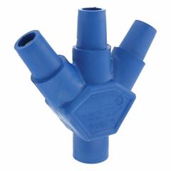 3-Fer: Male-Female-Female-Female, Blue, 600V AC, 400 A, Series 16 (MPN 16A23-UB). Key specifications — Brand: LEVITON; Gender Configuration: Male-Female-Female-Female.
