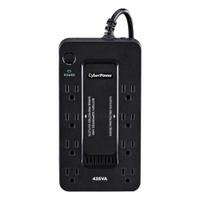 CYBER POWER UPS System: Single Phase, 425 VA Power Rating, 120 V AC Input, 120 V AC Output, 5-15P (MPN ST425). Key specifications — attr1044766: Single; attr1044781: Standby; attr232986: CYBER POWER.