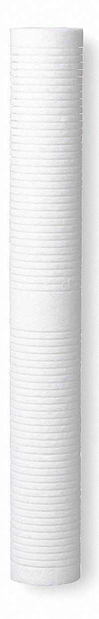 3M Water Filter Cartridge: 16 micron, Solid, 20 gpm, Polypropylene, 2 1/2 in Overall Ht (MPN RT20C16G20NN). Key specifications — Brand: 3M; Filter Media: Polypropylene.
