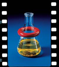 SP SCIENCEWARE Flask Stabilizer Ring: Red, Coated Lead, 1.7 in Inside Dia, 3 in Outside Dia, Vinyl (MPN F18307-0005). Key specifications — Coating Material: Vinyl; Material: Coated Lead; Color: Red.