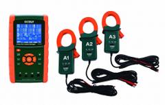 EXTECH Graphical 3-Phase Power Analyzer Kit: For Three Phase, CAT III 600V, NIST Traceable, Digital (MPN PQ3450-12-NIST). Key specifications — Brand: EXTECH; IP Rating: Not Rated.
