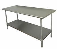 ADVANCE TABCO Work Table: Fixed Ht, Stainless Steel, 72 in x 36 in, 630 lb Overall Load Capacity (MPN GLG-366). Key specifications — Brand: ADVANCE TABCO.