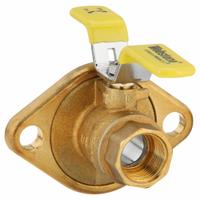 WEBSTONE Manual Two-Way Ball Valve: 3/4 in, Brass, Straight, FIP x Flange, Full Port Ball Port (MPN 41403). Key specifications — Brand: WEBSTONE; Handle: Tee.