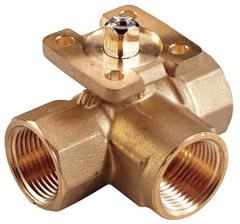 HVAC Control Ball Valve: 3-Way, 2 in Female NPT, 73.7 CV Flow, 36.8 Bypass CV Flow, No Actuator (MPN VG1845FT). Key specifications — Ball Material: Stainless Steel; Body Material: Brass; For Media: Water.