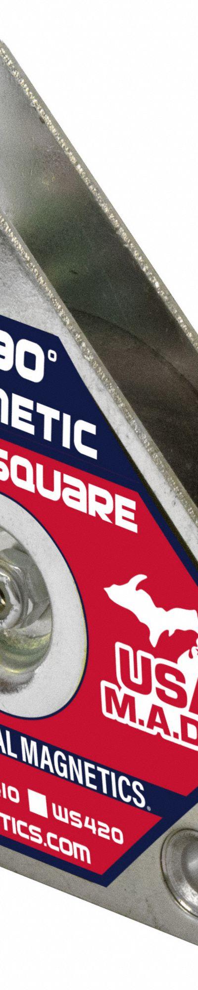 MAG-MATE Magnetic Welding Square: 45°_90° - 3-Axis 45/90-Degree Welding Magnets