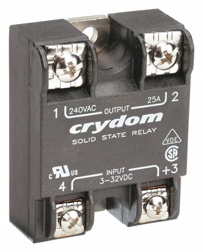 CRYDOM Solid State Relay: Surface Mounted, 25 A Max Output Current, SCR - Surface-Mounted Relays