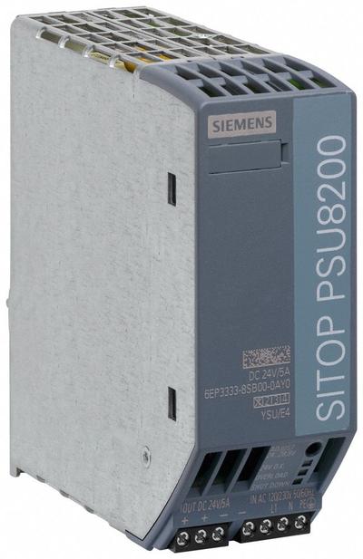 Siemens Stabilized Power Supply: DIN Rail, 120 W Output Power - Rated, 5 A Current - Output - DIN Rail Mount DC Power Supplies
