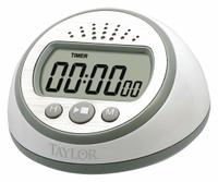 TAYLOR Digital Timer: 2 1/8 in x 6 3/4 in x 5 in, 2 1/8 in Overall Dp, 6 3/4 in Overall Ht, LCD (MPN 5873). Key specifications — Clock Function Included: Yes; Count Direction: Count Up; Digital Display Screen Type: LCD; Alarm Type: Audible; Brand: TAYLOR; Maximum Time Setting: 23 hrs, 59 minutes.