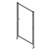 T-Slot Framing System Door: Stand-Alone, Gray, Right Swing, 72 in H x 39 in W x 5 1/2 in D, Solid (MPN 47790). Key specifications — Finish: Anodized; Brand: FAZTEK; Panel Color: Clear; Panel Type: Solid; Color: Gray; Material: Polycarbonate; Assembly: Assembled; Manufacturer Part Number: 47790.