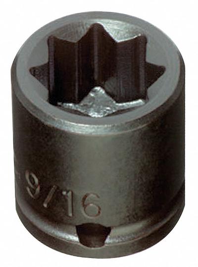 PROTO Impact Socket: 3/8 in Drive Size, SAE, 5/16 in Socket Size, 8-Point, Std - 3/8" Drive Impact Sockets