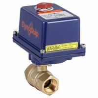 DYNAQUIP CONTROLS Electrically Actuated Two-Way Ball Valve: 1 in, Brass, 120V AC, FNPT x FNPT (MPN 189025B.1). Key specifications — Included Mounting: ISO 5211 Actuator Mounting Pad; Brand: DYNAQUIP CONTROLS; Stem Material: Nickel-Plated Brass; Actuator Features: Position Indicator.
