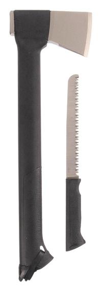GERBER Axe Combo: 15 5/8 in Overall Lg, 2 3/4 in Cutting Edge Lg, 26 oz Head Wt, Steel, Plastic (MPN 22-41420). Key specifications — attr278973: 15-5/8 in; attr278977: Plastic; attr278974: 2-3/4 in; attr278975: 26 oz; attr278976: Steel; attr284605: GERBER.
