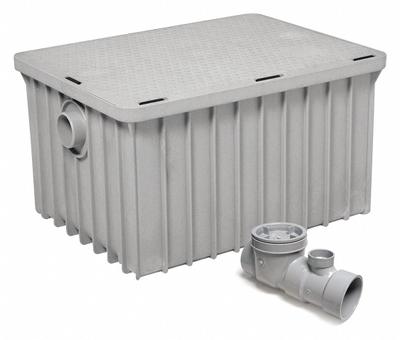 ENDURA Grease Interceptor: 70 lb Capacity, 35 gpm Flow Rate, 31 1/4 in Overall Wd - Grease Interceptors