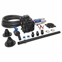FILL-RITE Electric Drum Pump: Pump with Hose & Nozzle, 1/4 hp HP, 12 V DC, 13 gpm, Polypropylene, PP (MPN SS417B). Key specifications — Brand: FILL-RITE; Suction Tube Material: PP.
