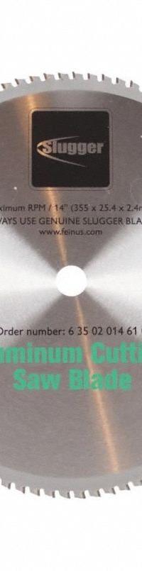 FEIN Circular Saw Blade: 14 in Blade Dia., 90 Teeth, 0.11 in Cut Wd, 1 in Arbor Size, Thick Metal (MPN 63502014610). Key specifications — attr1116119: FEIN; attr1145631: Non-Ferrous Metals.