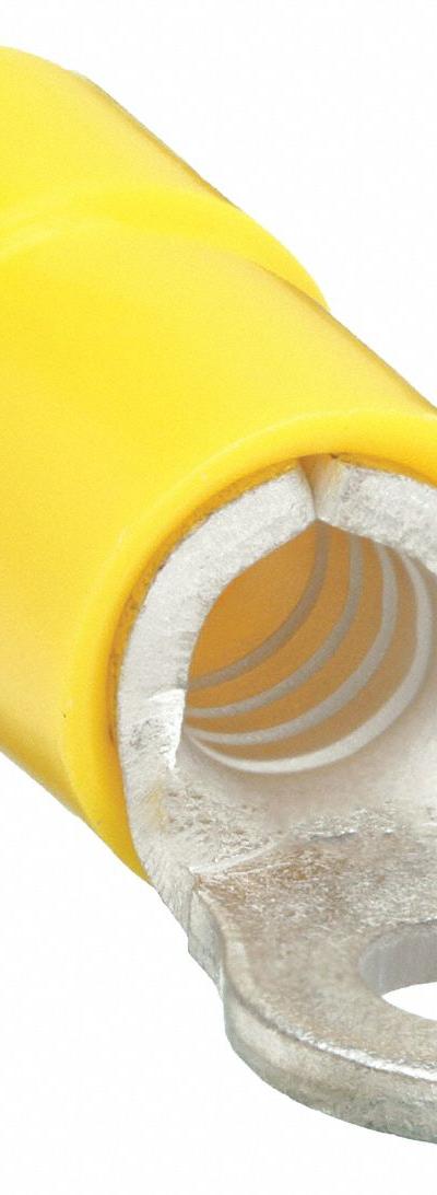 GRAINGER Ring Terminal: Yellow - Insulated Ring Terminals