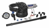 FILL-RITE Electric Drum Pump: Pump with Hose, Nozzle & Meter, 1/4 hp HP, 12 V DC, 13 gpm, PP (MPN SS445BX727). Key specifications — Brand: FILL-RITE; Suction Tube Material: PP.