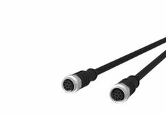 Sensor Cable: M12 Male Straight X M12 Male Straight, 8 Pins, Black, PUR, 1 m Cable Lg (MPN 142MEA22010). Key specifications — Cable Jacket Color: Black; End 1 Gender: Male; End 1 Mounting Orientation: Straight; End 2 Gender: Male; End 2 Mounting Orientation: Straight; End 2 Connection Type: M12; IP Rating: IPX7; Brand: METZ CONNECT.