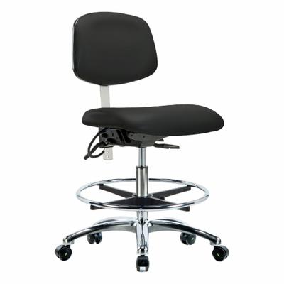 APPROVED VENDOR ESD/Cleanroom Task Chair: Vinyl, Armless, Ht Range 21 1/2 in to 29 in, 19 in Seat Wd - Vinyl ESD & Cleanroom Chairs
