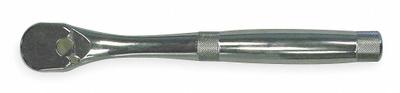 PROTO Hand Ratchet: Pear, Reversible, 15 in Overall Lg, Chrome, 8° Min Arc Swing - Standard-Head Ratchets