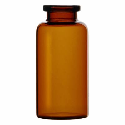 QORPAK Borosilicate Serum Vial: 20 mL, No Closure, 27.5 mm Body Dia, Square, Amber - Glass Serum Vials