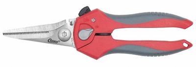 CLAUSS Shop Shears: Ambidextrous, 8 in Overall Lg, Serrated, Titanium Bonded, Rounded - Spring-Assisted Shears