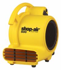 Centrifugal Blower: 500 cfm, 3/4 hp, Fixed Frame, 120V AC, 3 Speeds, Yellow, Horizontal and Vertical (MPN 1032005). Key specifications — Product Type: Centrifugal Blower; GFCI Protected: No; Number of Speeds: 3; Housing Material: Polypropylene; Brand: SHOP-VAC; Nominal Voltage: 115V AC.