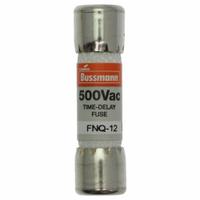 BUSSMANN Fuse: FNQ Series, Midget, Time-Delay, 12 A, 500 V AC, 13/32 in x 1 1/2 in, Non-Indicating (MPN FNQ-12). Key specifications — Series: FNQ; Brand: BUSSMANN.