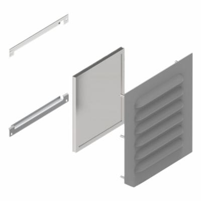 HAMMOND Replacement Filters: Aluminum, 4.375 in Overall Ht, 4 in Overall Wd