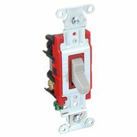 BRYANT Wall Switch: Toggle Switch, 4-Way, Maintained, Gray, 120/277V AC, 20 A (MPN 4904BGRY). Key specifications — Illuminated: No; Voltage Rating: 120/277V AC.