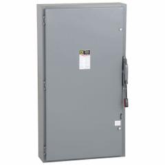 SQUARE D Safety Switch: Fusible, 400 A, Single Phase, 240V AC, Galvanized Steel, Indoor (MPN H225N). Key specifications — Brand: SQUARE D.