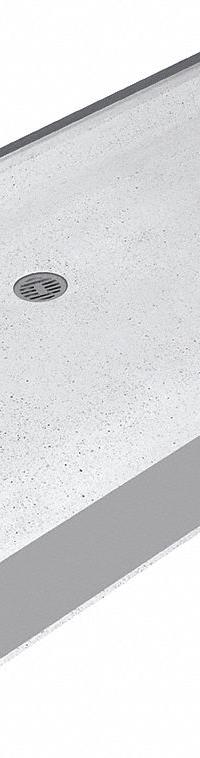 FIAT PRODUCTS Shower Floor: Rectangle, Barrier Free Threshold, Terrazzo, 38 5/8 in Overall Lg (MPN ADAWN6036081). Key specifications — Material: Terrazzo; Drain Location: Center; Brand: FIAT PRODUCTS.