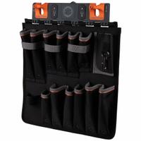 KLEIN TOOLS Tool Bucket Apron: 2 3/16 in W x 19 1/2 in H, Black/Gray/Orange, Polyester (MPN BC502S). Key specifications — attr1118525: KLEIN TOOLS; attr1125037: Black; attr1125045: Tool Bucket Apron; attr1125041: Polyester.