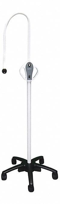BURTON Exam Light: LED, 20,000 lux @ 16 in, Clamp/Floor Stand, 5200K, 90 CRI, 6 W Watt, 120V AC (MPN SBL-FL). Key specifications — Operating Voltage: 120V AC; Illumination: 20,000 lux @ 16 in; Power Source: Power Cord and Plug; Manufacturer Part Number: SBL-FL; Brand: BURTON; Color Temperature: 5200K.