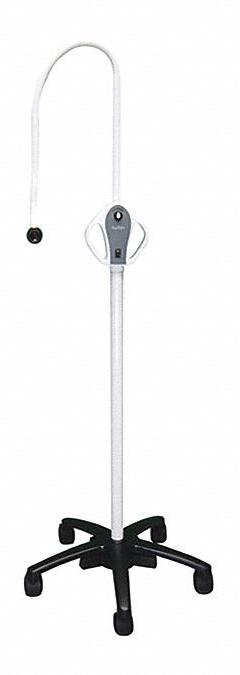 BURTON Exam Light: LED, 20,000 lux @ 16 in, Clamp/Floor Stand, 5200K, 90 CRI, 6 W Watt, 120V AC (MPN SBL-FL). Key specifications — Operating Voltage: 120V AC; Illumination: 20,000 lux @ 16 in; Power Source: Power Cord and Plug; Manufacturer Part Number: SBL-FL; Brand: BURTON; Color Temperature: 5200K.