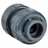 ASAHI Ball Check Valve: Ball, Inline Valve Body, PVC, 1 1/4 in Pipe Size, True Union Socket, Std (MPN 1210012). Key specifications — Brand: ASAHI.