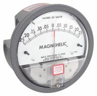DWYER Differential Pressure Gauge: Back/Single-Side, 1/8 in NPT Female, 2000, 4 in Dial, IP67, IP67 (MPN 2300-0). Key specifications — Sensor Type: Diaphragm; Series: 2000; Housing Material: Die Cast Aluminum; Certificate of Calibration: Not Included.