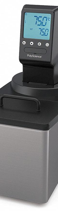 POLYSCIENCE Circulator: 13.5 lpm Flow Rate, MX06S135-L11B, Heated, 13 3/8 in Overall Dp, LCD, Open. Key specifications — Temperature Accuracy Tolerance: +/-0.07°C; Display Type: LCD; Temperature Setting - Minimum: -6.7 °C; Brand: POLYSCIENCE.