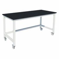 Heavy Duty Table: 24 in Overall Wd, 36 in Overall Ht, 7 ft Overall Lg, Epoxy, 960 lb Load Capacity (MPN GRHD-8424-CFE-2). Key specifications — Brand: INSTOCK; Caster Type: Locking Swivel; Countertop Material: Epoxy.