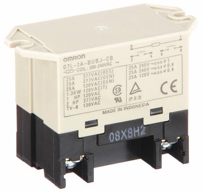 OMRON Enclosed Power Relay: Surface (Top Flange) Mounted, 25 A Current Rating - Surface-Mounted Relays